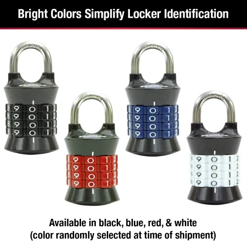 Vista 4 de Master Lock Candado de combinación de palabras, establezca su propia combinación para casilleros de gimnasio y escuela, candado de combinación