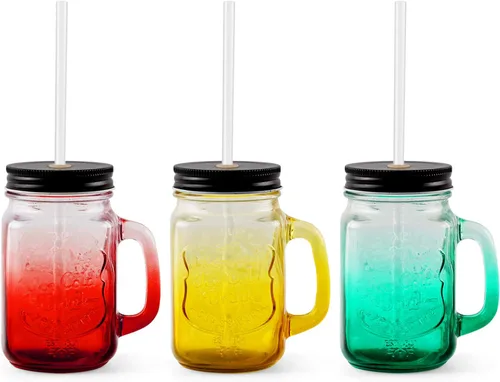 Vista 4 de 12 popotes de plástico transparente reutilizables de 9 pulgadas para tazas altas, vasos y tarros de masón, popotes irrompibles sin BPA con 1 cepillo