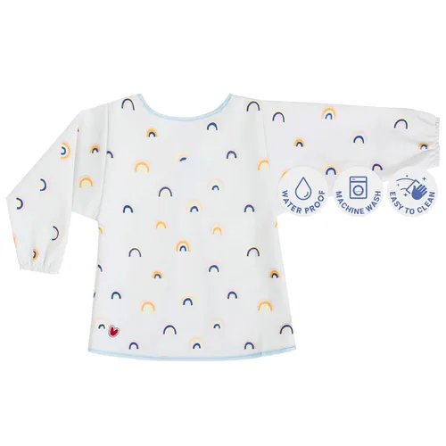 Vista 8 de Bata impermeable para padres, Rayas azules