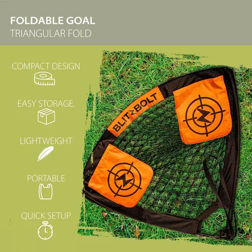 Vista 6 de Portería de fútbol emergente de 4 x 3 pies (47.2 x 35.4 in), portátil, duradera, fácil de instalar, perfecta para niños y adultos, entrenamiento