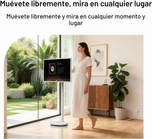 Vista 4 de HORION Google TV portátil de 32 pulgadas, 1080P FHD Rolling Smart TV