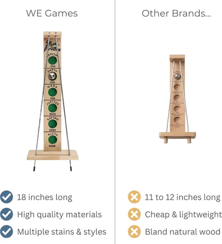 Vista 6 de We Games Dispara la Luna de madera maciza, 18 pulgadas