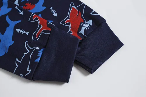 Vista 4 de Dolphin&Fish Pijamas para niños de 4 piezas, ropa de dormir de algodón para niños pequeños