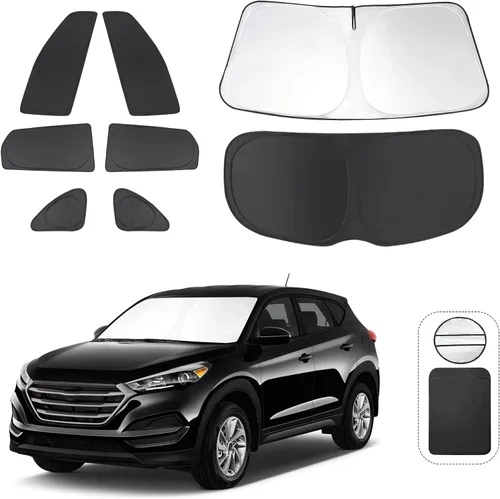 Vista 19 de TINGLU Persianas de ventana para Honda CR-V 2023-2026, accesorios para ventanas laterales de automóvil, parabrisas triangular, parasol para rayos UV