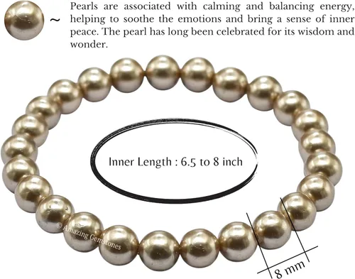 Vista 555 de Amazing Gemstone Pulsera de cristal para mujeres y hombres, pulsera de cristal curativo de protección, pulsera elástica con cuentas de piedras