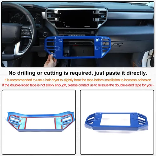 Vista 4 de Aunginsy Cubierta de salida de aire para consola central de automóvil, compatible con Toyota Tundra/Sequoia 2022-2024, cubierta de panel de aire