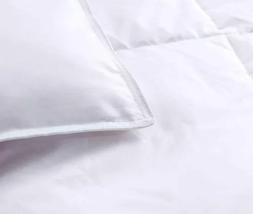 Vista 4 de All American Collection Edredón de plumas de microfibra suave acolchado tamaño Queen ultra suave blanco funda de edredón