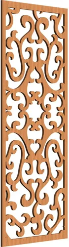 Vista 114 de 9 3/8 pulgadas de ancho x 24 3/8 pulgadas de alto x 1/4 de alto Smithfield paneles de pared de madera con calado, abedul