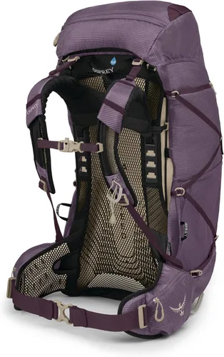 Vista 7 de Osprey Eja 58L Mochila de mochilero ultraligera para mujer, color morado oscuro, WM/L