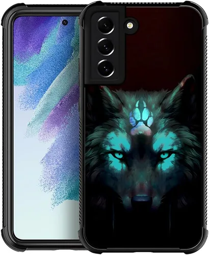 Vista 10 de CARLOCA Funda compatible con Samsung Galaxy S23 Plus, diseño gráfico de identidad negro espiritual lobo, a prueba de golpes, antiarañazos