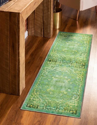 Vista 47 de Unique Loom Renaissance Collection - Alfombra rectangular de 2 x 3 pies 1 pulgada, color azul y verde