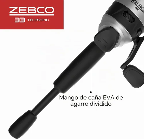 Vista 6 de Combo de carrete giratorio y caña de pescar telescópica Zebco 33