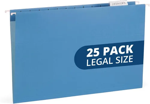 Vista 16 de Blue Summit - Carpetas colgantes de tamaño legal, carpetas de tamaño legal de 9.5 x 14.75 pulgadas, 25 archivos colgantes reforzados en varios