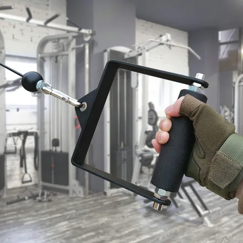 Vista 6 de MARSAFIT Gym Fitness LAT Pulldown - Accesorio de cable con mango en D para ejercicio de lucha de brazos y levantamiento de brazos para fuerza