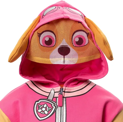 Vista 7 de Paw Patrol Rubble Chase Skye Fleece Zip Up Pullover Hoodie Toddler to Little Kid