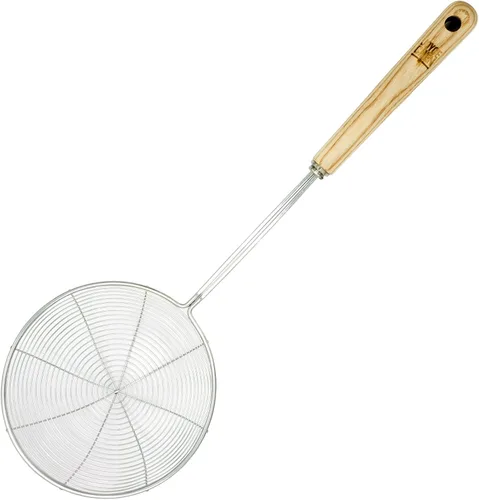 Vista 18 de Joyce Chen Kitchen Spider Strainer - Cesta de alambre de acero inoxidable de 7 pulgadas con mango de bambú resistente al calor