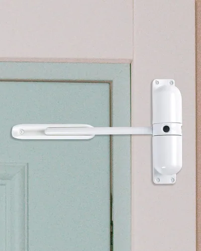 Vista 7 de Skywin Cierrapuertas automático, bisagra de cierre automático grande para puerta de cierre automático con resorte de seguridad para el hogar