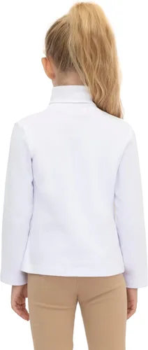 Vista 2 de Lilax Camiseta básica de algodón de cuello alto y manga larga para niñas