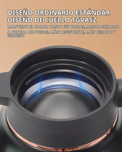 Vista 6 de Jarras de 34 onzas para líquidos calientes, de acero inoxidable, aisladas al vacío, jarras de café térmicas para mantener el calor, dispensador
