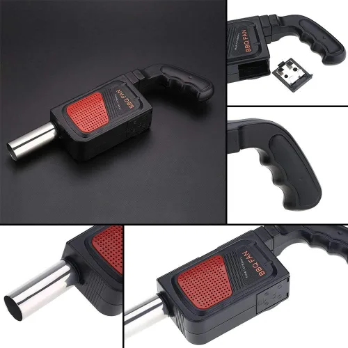 Vista 6 de Soplador de aire eléctrico portátil de mano para barbacoa Herramienta de fuelle de fuego Electricidad Ventilador de barbacoa al aire libre Picnic