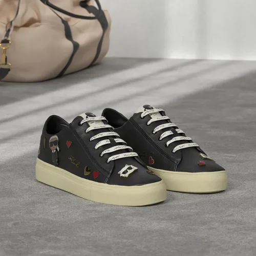 Vista 7 de Karl Lagerfeld Womens Cate Pins Lace Up Platform Sneaker