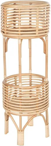 Vista 8 de KOUBOO Soporte para plantas de interior de ratán, pequeño, maceta natural marrón