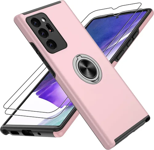 Vista 16 de Gritup - Funda para Galaxy A05S con protector de pantalla HD×2, funda protectora para teléfono a prueba de golpes con soporte magnético de anillo