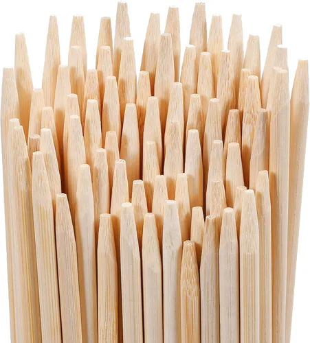 Vista 8 de Smores Sticks - Palitos desechables de 36 pulgadas de largo y 0.197 in de grosor, 120 unidades de palos de bambú para asar malvaviscos, palitos
