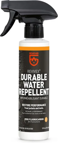 Vista 13 de GEAR AID Revivex Durable Water Repellent (DWR) Spray for Waterproof Jackets, Rain Gear, Gore-TEX, Tents & Camping Gear – Restore Waterproofing &