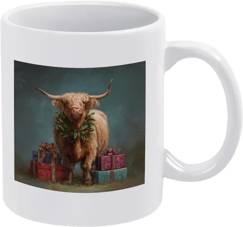 Vista 9 de Coffee Cups Ceramic Highland Cow Mug Mothers Day Gifts For Mom Highland Cow Gifts Personalized Gifts for Birthday Mother's Day Christmas