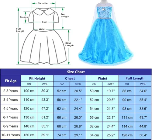 Vista 6 de Party Chili Princess Costumes Birthday Party Dress Up for Little Girls with Accessories