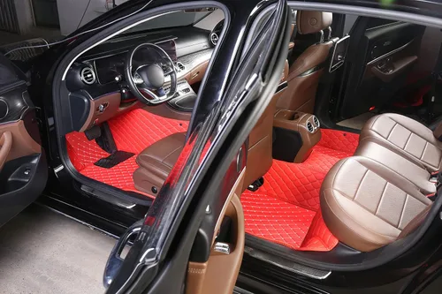 Vista 4 de Alfombrillas personalizadas para Toyota 4Runner 1988-2023, de cuero de lujo, impermeables, antideslizantes, cobertura completa, revestimientos Beige