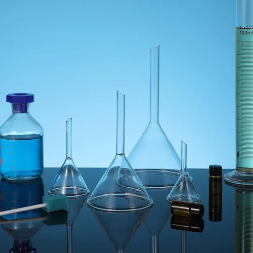 Vista 5 de Embudos de alimentación de química analítica de cristalería, embudos de borosilicato, laboratorios, experimentos científicos, uso de cocina
