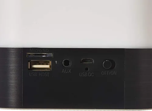 Vista 2 de Boytone BT-83CR Radio FM portátil despertador inalámbrico Bluetooth 4.1 altavoz, lámpara táctil de luz nocturna de 3 vías, batería recargable
