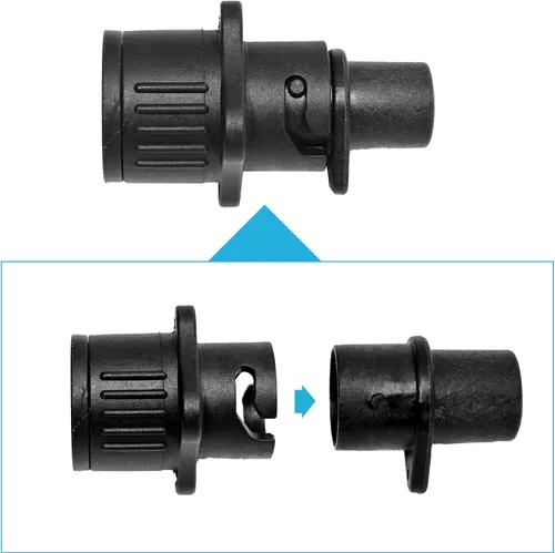 Vista 4 de Adaptador de bomba SUP, bomba de aire inflable para barco, kit de adaptador de válvula de aire, boquilla de aire, cabezal de conversión