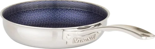 Vista 9 de Viking Sartén antiadherente de 3 capas, 10 pulgadas de acero inoxidable híbrido plus para cocina, plateado