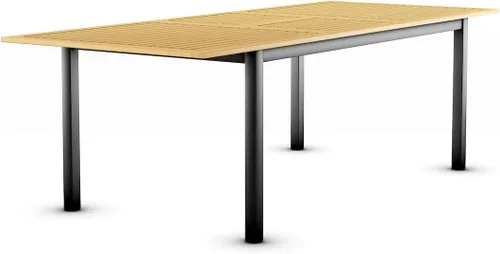 Vista 5 de Amazonia - Juego de comedor ovalado Arizona, mesa extensible, muebles para exteriores (7 piezas)