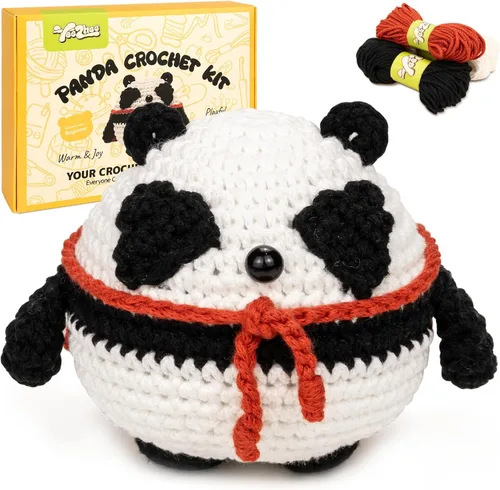 Vista 10 de Yeezhee Kit de ganchillo para principiantes, kit de animales de ganchillo con tutoriales en video paso a paso, kit de tejido para principiantes