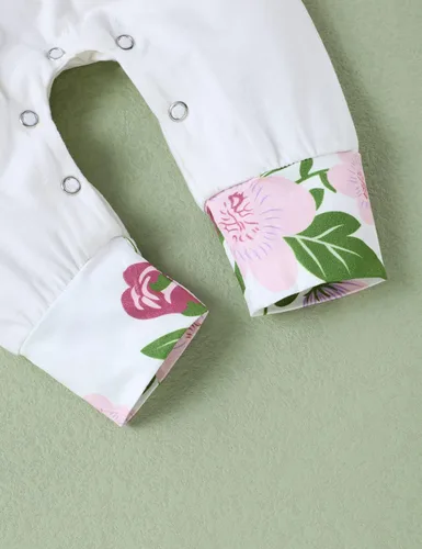 Vista 6 de Mono de manga larga con estampado floral para bebé o niña