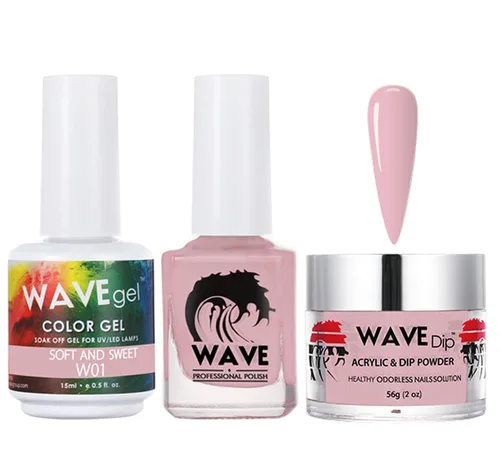 Vista 210 de WAVEGEL - Juego de gel de remojo, laca de uñas y polvo acrílico a juego - Colección Simplicity - #P109 Blizzard