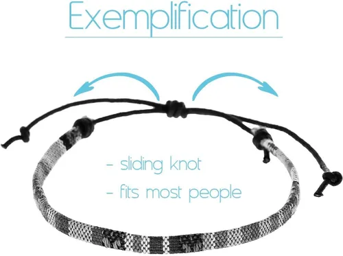 Vista 18 de Made by Nami Boho Surfer Bracelets for Men and Women Crafted from Colorful Braided Strings Adjustable and Waterproof Handmade Bracelets for Summer