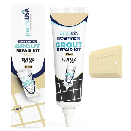 Vista 20 de PentaUSA Kit de reparación de lechada para azulejos, lechada lijada acrílica premezclada, relleno de lechada resistente al agua para baño, ducha