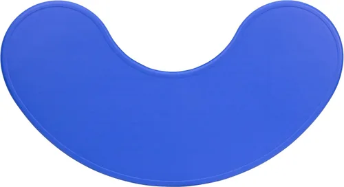 Vista 5 de BizChair Mesa de actividades ajustable de altura de plástico azul media luna 35x65