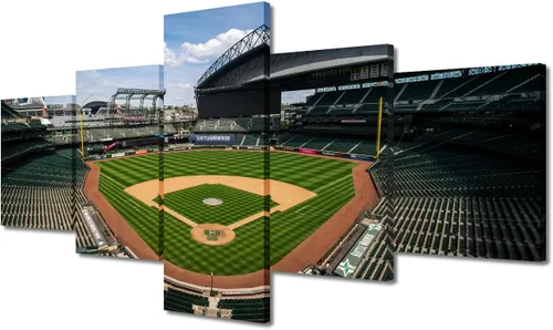 Vista 68 de Arte para pared, lienzo para estadio deportivo, arte para pared, diseño de campo de Wrigley en Chicago, pinturas de Chicago, impresiones sobre