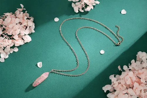 Vista 2 de MAIBAOTA Collar con colgante de cristal para mujer, collar de árbol de la vida, collar de piedras preciosas de cristal curativo de reiki natural