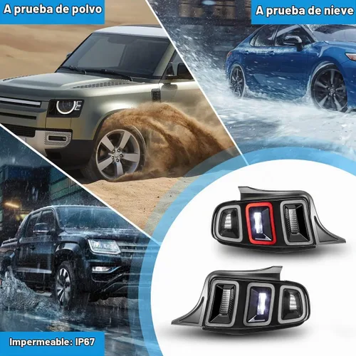 Vista 7 de CPW Conjunto de luces traseras para Ford Mustang 2010 2011 2012 2013 2014 Negro Claro