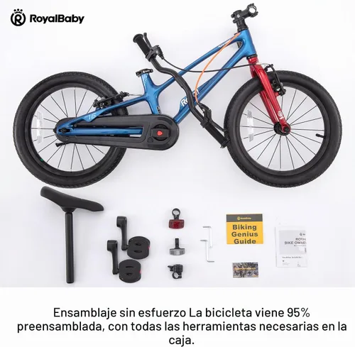 Vista 7 de RoyalBaby EZ-Shark Ultra-Light 16 Inch Kids Bike Azul (Deep Azure)