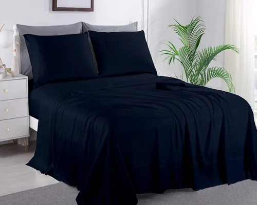 Vista 14 de Cottington Lane Juego de sábanas de 4 piezas tamaño individual, ropa de cama de microfibra ultra suave con bolsillo profundo de 16 pulgadas