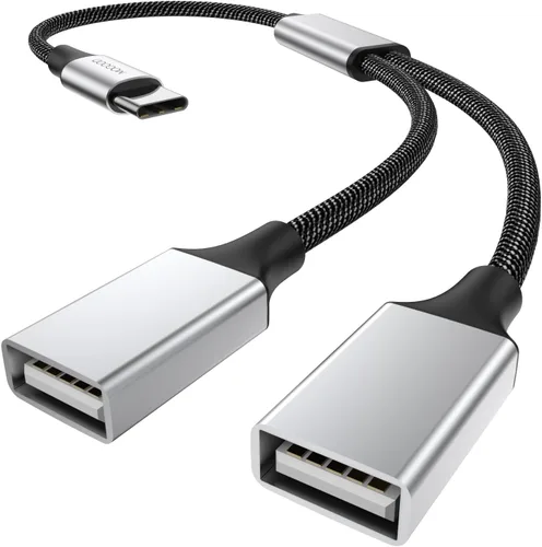 Vista 11 de MOGOOD Divisor USB C a USB, adaptador OTG tipo C a USB 2.0 dual, transferencia de datos de 480 Mbps, compatible con MacBook Pro, iPad Air, Surface
