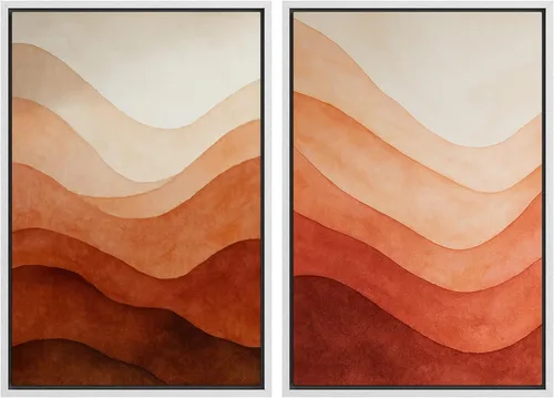 Vista 90 de MUDECOR Lienzo enmarcado para pared, bosque brumoso, reflejos, paisaje tranquilo, ilustraciones modernas, arte decorativo, bohemio, tranquilo/zen